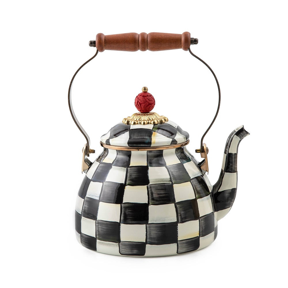 Courtly Check 2 Quart Tea Kettle | MacKenzie-Childs