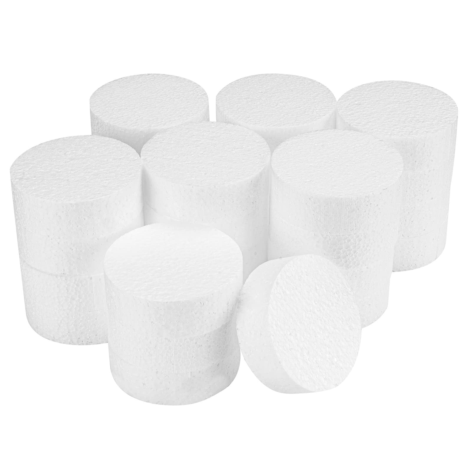 FFchuanhe 3 Inch 28-Pack Foam Circles for Crafts (1" Thick), Polystyrene Round Foam Disc for DIY ... | Amazon (US)