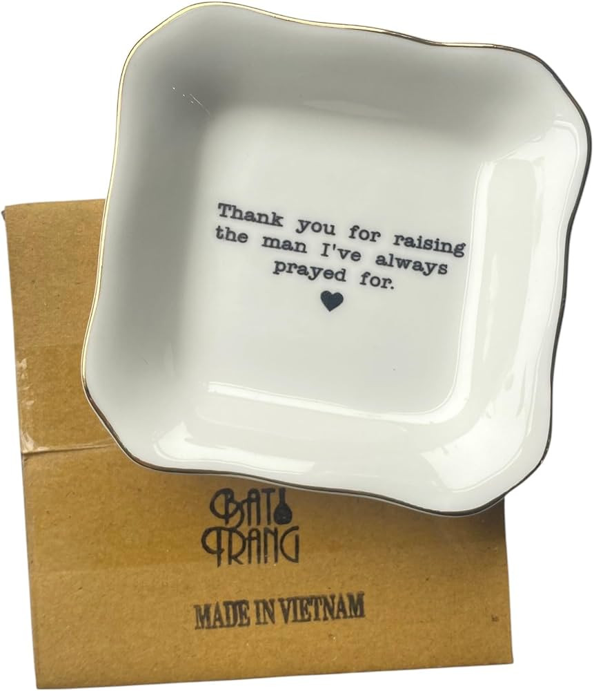 Ceramic Jewelry Tray - Thank You For Raising The Man I've Always Prayed For Dish - Mother of The ... | Amazon (US)