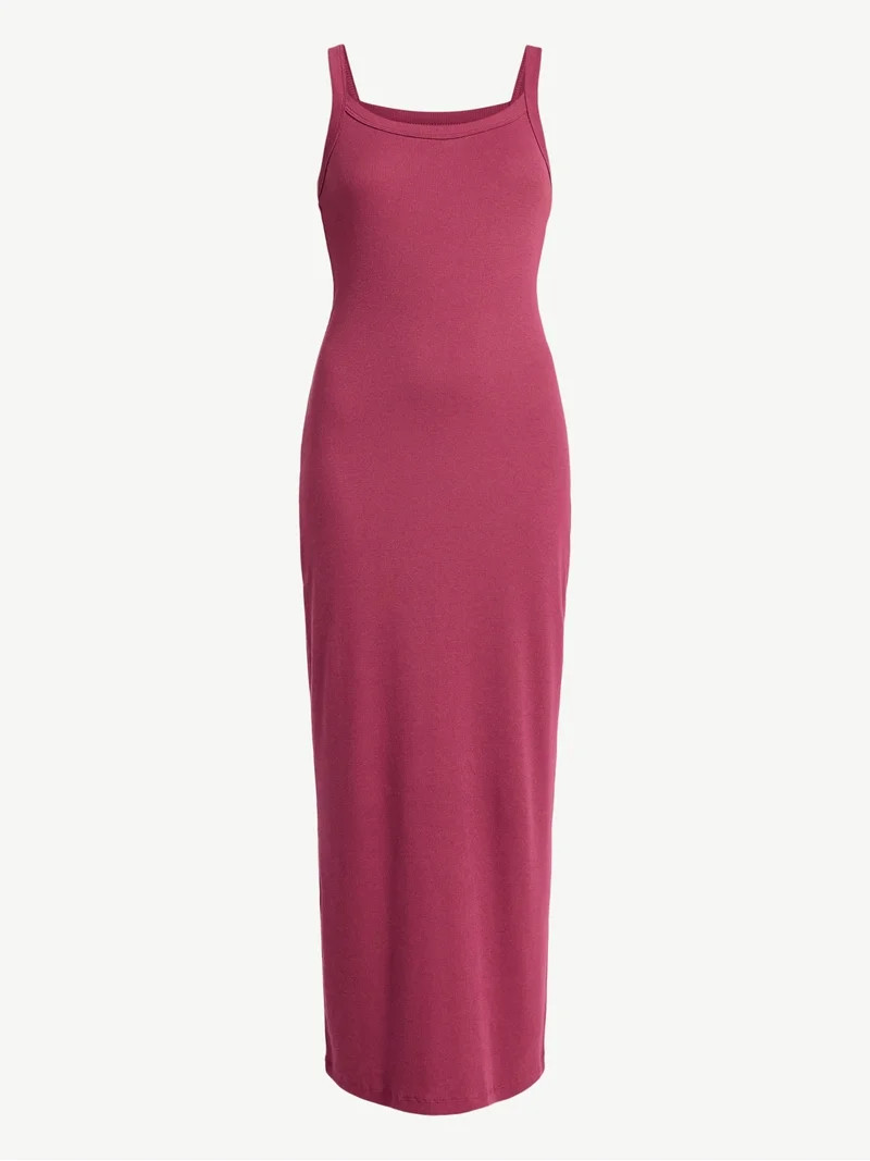 No Boundaries Long Scoop Neck Maxi Dress, Women’s Sizes XXS-XXL | Walmart (US)