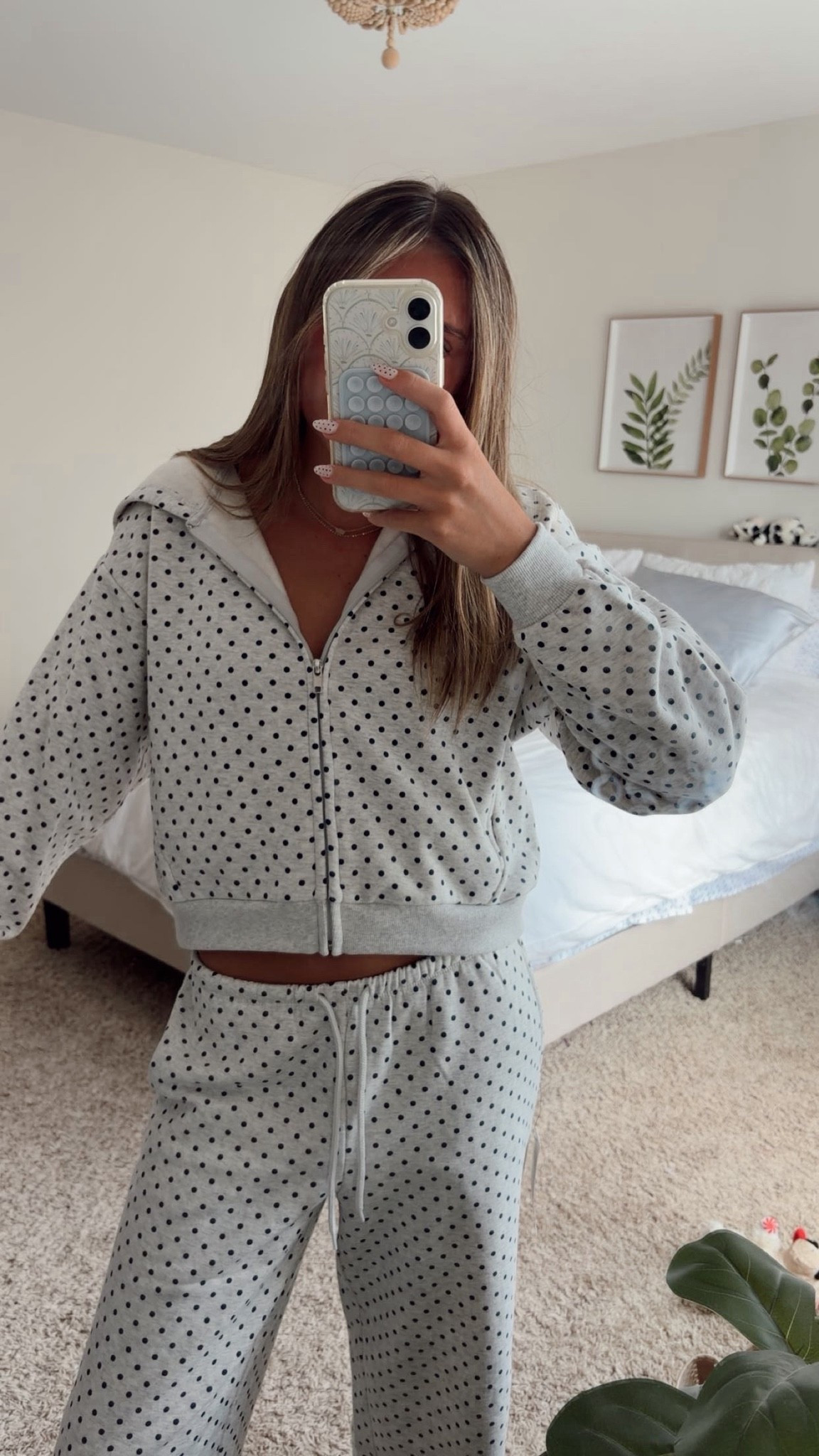 all the polka dots this summer. this Walmart sweat set is the cutest, and so comfy. the sweats, zip up, and tank all together are less than $35. you really cant beat that. this is perfect to throw on for a chill summer night, or to wear to the airport as a travel fit. the gray and navy are adorable together and also match with so many other clothing items. get this before it sells out!!

#LTKwalmart #walmartfinds #matchingset #polkadots #outfitinspo #ltktravel #summerstyle #ootd 

 #LTKdayinmylife #LTKootd #LTKSeasonal