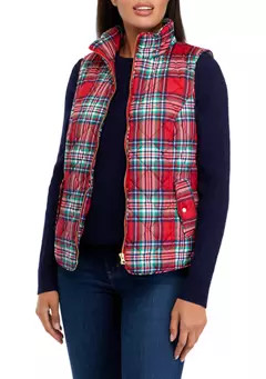 Crown & Ivy™ Women's Plaid Printed Vest | Belk