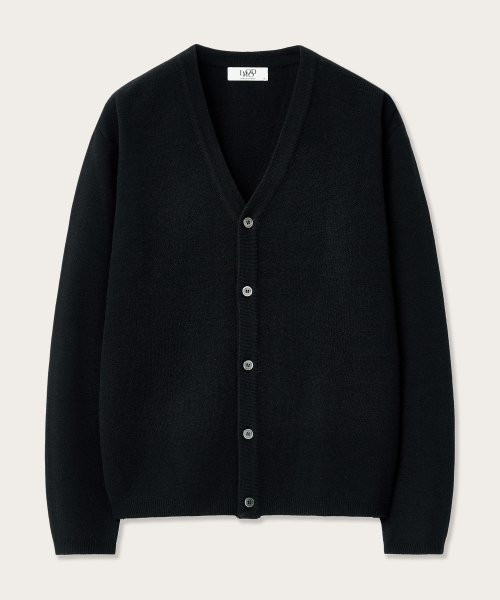 Dutch Semi-Over Cardigan Black | Musinsa Global