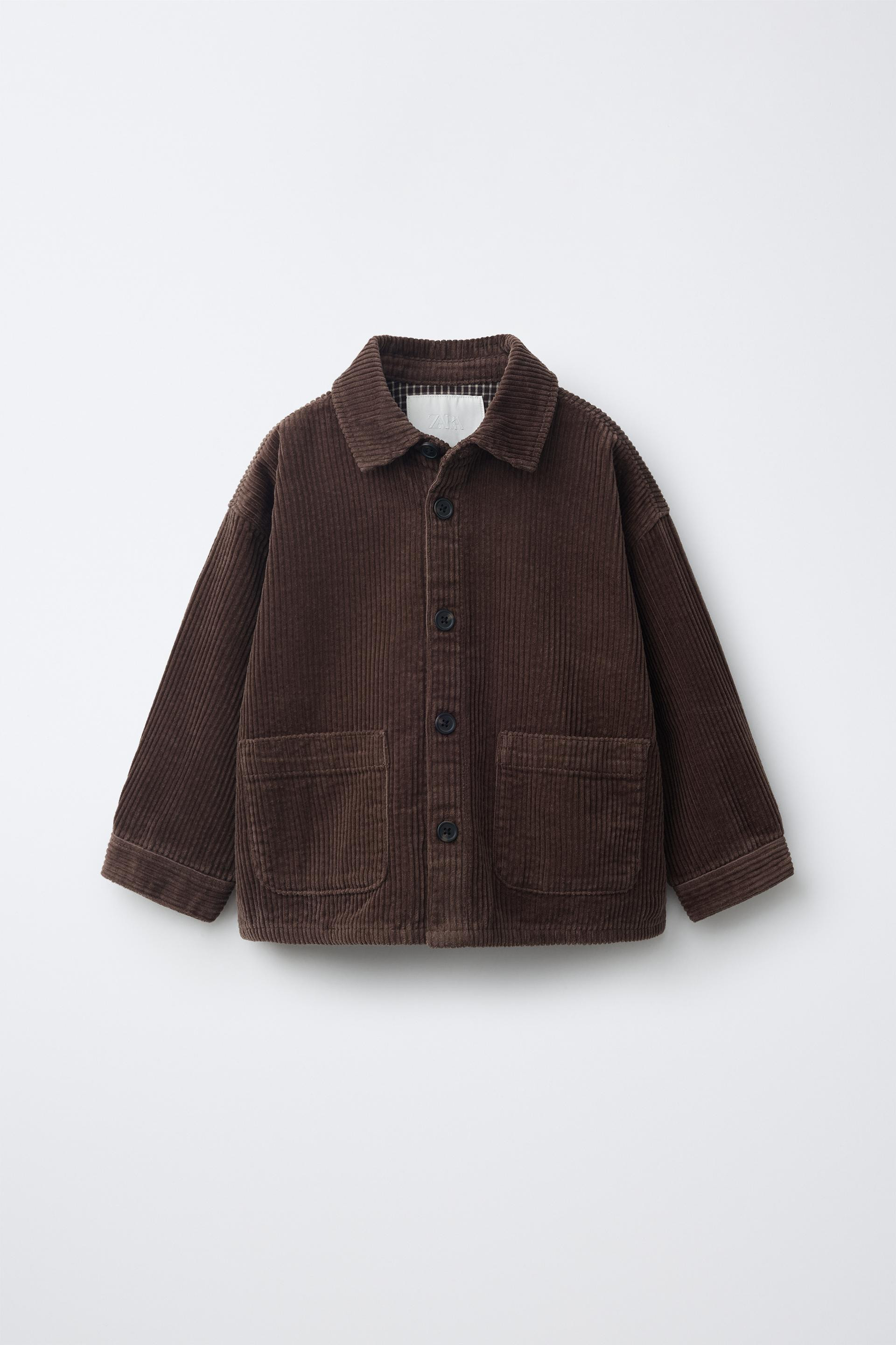 Zara - Corduroy Overshirt - Brown - 6 Years (45,2 Inches) - Kids | Zara US