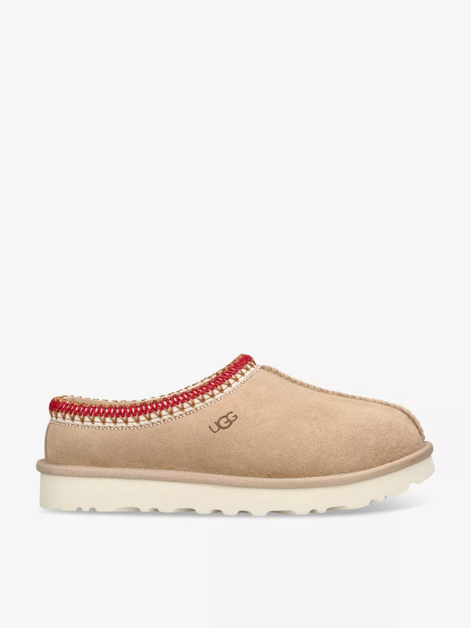 Tasman braided-trim suede slippers | Selfridges
