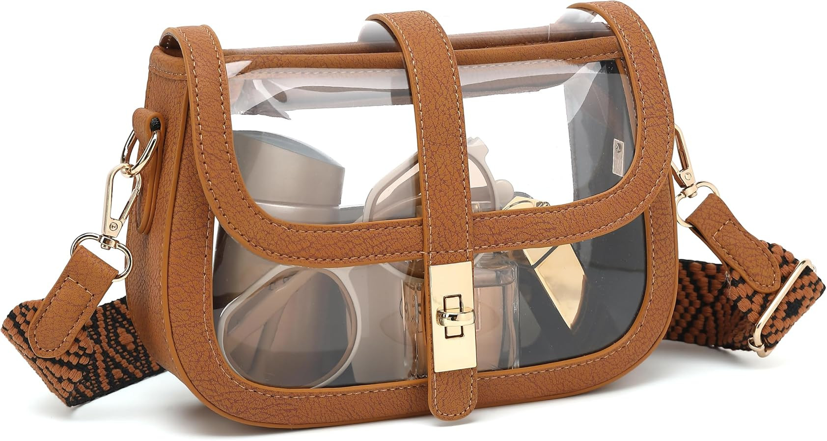 LOXOMU Clear Bag for Stadium Events, Cute Clear Crossbody Bag Stadium Approved, Small Clear Conce... | Amazon (US)