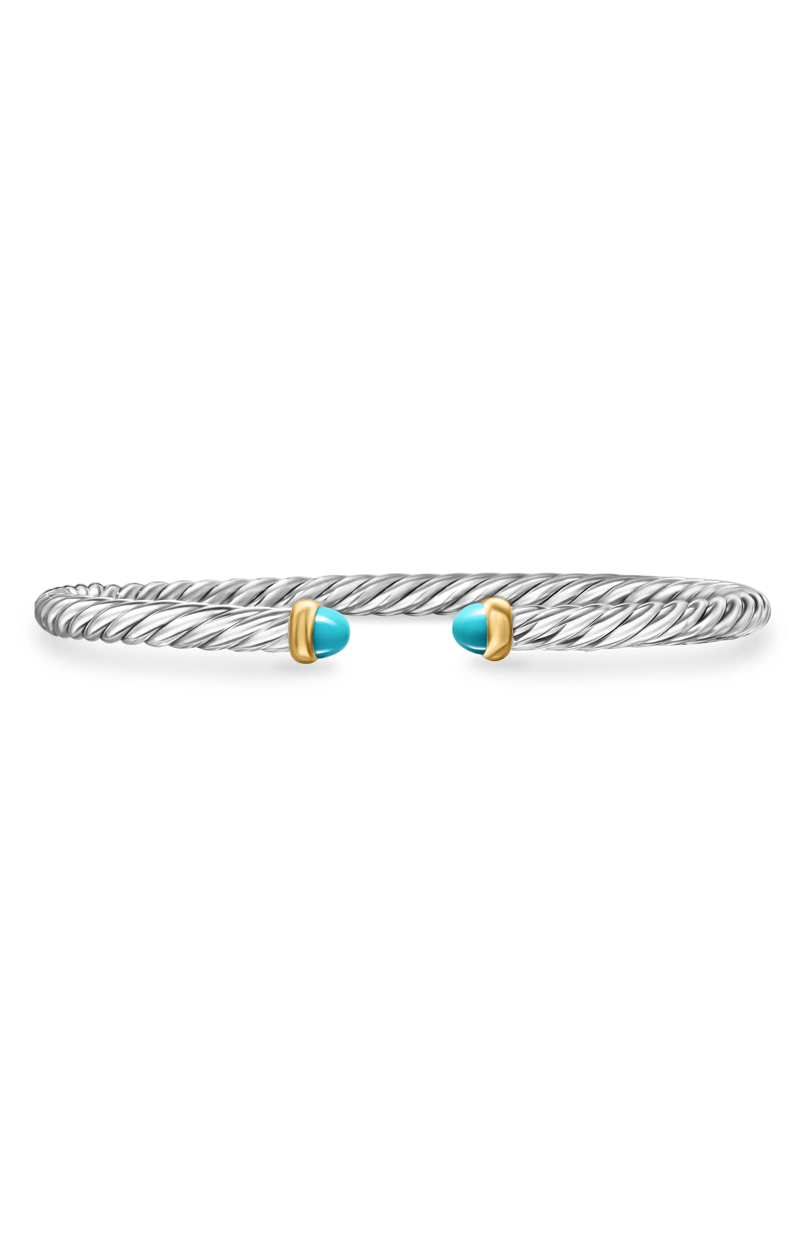 Cable Flex Bracelet in Sterling Silver with 14K Yellow Gold, 4mm (Women) | Nordstrom | Nordstrom