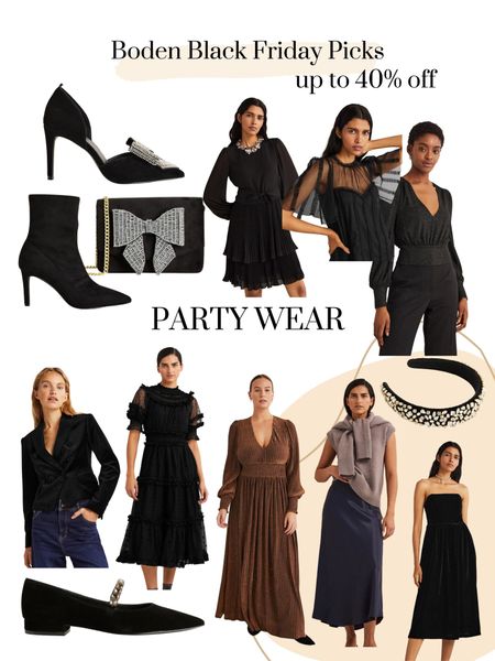 Boden Black Friday sale - up to 40% off party wear 