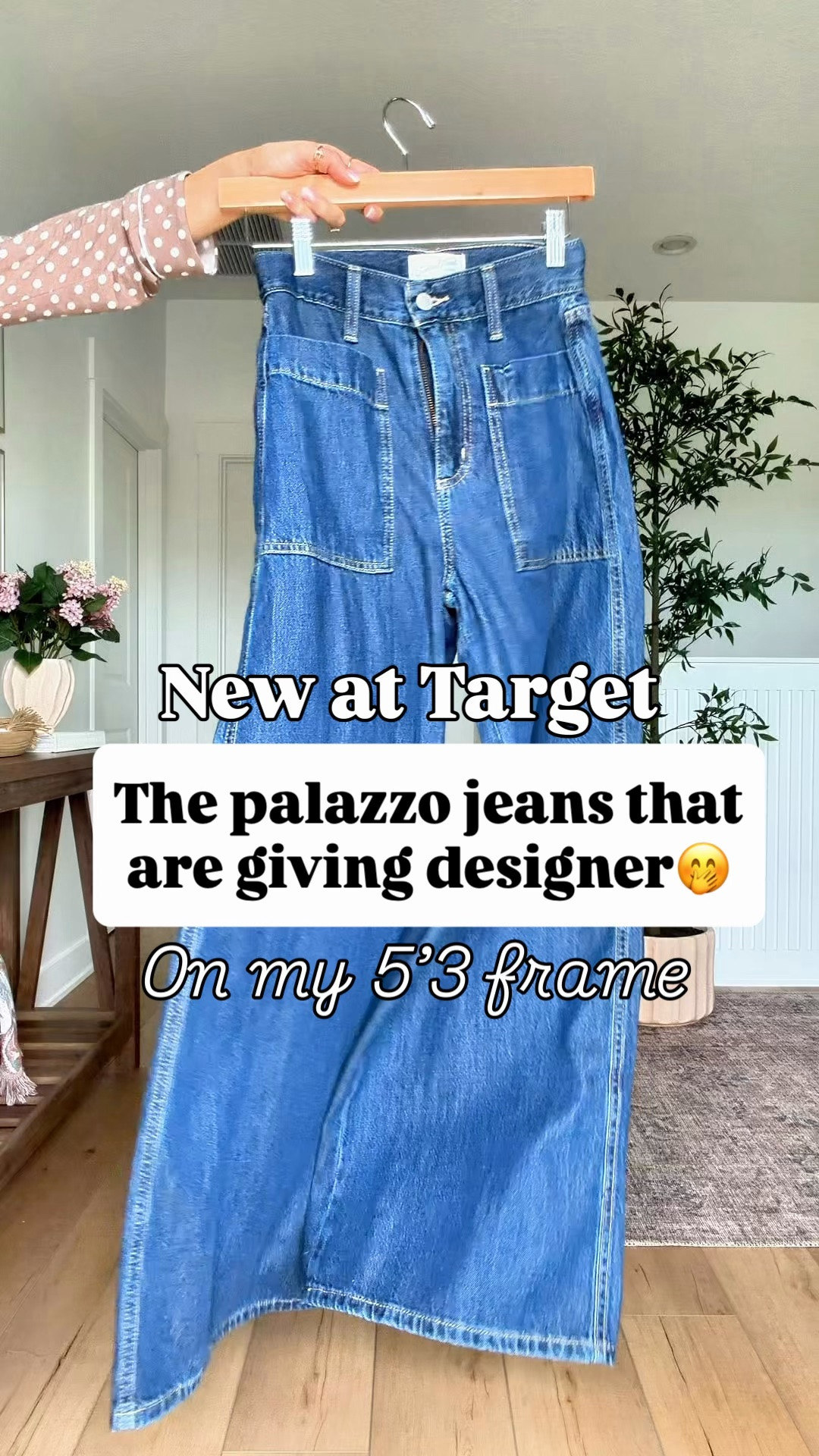 New Target wide leg palazzo jeans in 00 regular (I washed these in hot water and put them in the dryer to shrink the length a little bit). Anthropologie too in XXS. Gucci ballet flats are TTS. Fall outfit. Fall style. Elevated casual outfit. Everyday outfit. Mom outfit. Pearl hoops.

#LTKootd #LTKgrwm #LTKSeasonal