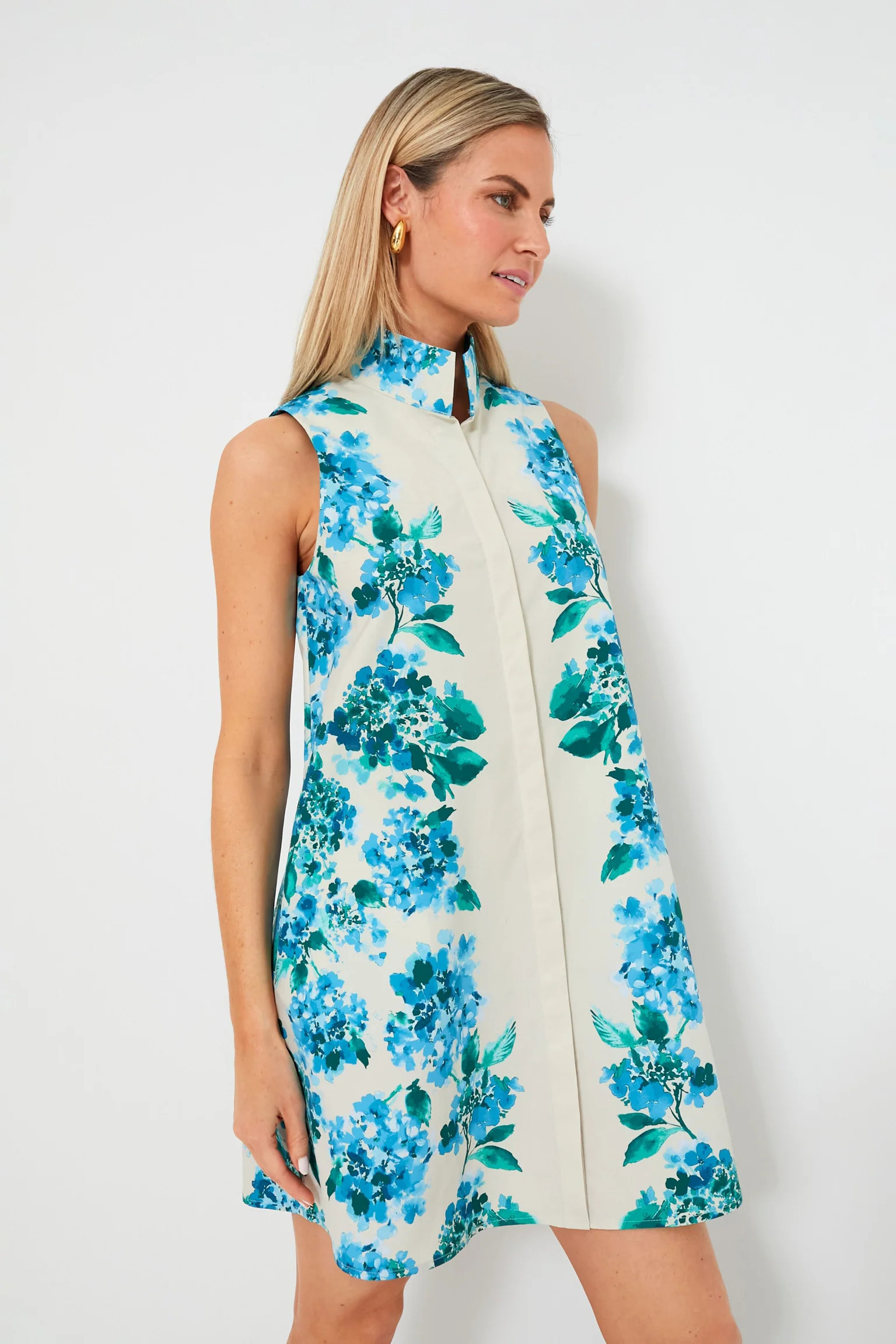 Water's Edge Hydrangea Sleeveless Charlie Dress | Tuckernuck (US)