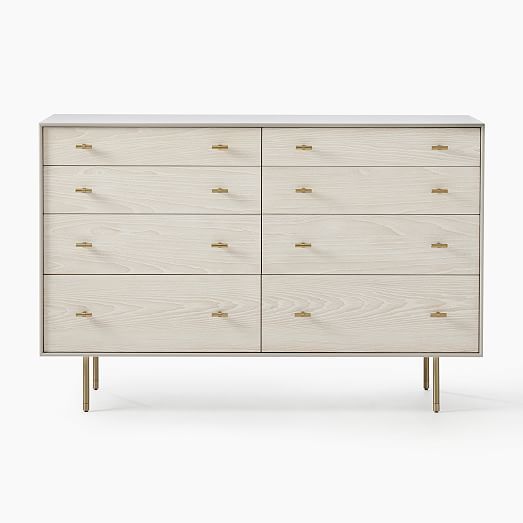 Modernist Wood & Lacquer 8-Drawer Dresser (58") - Winter Wood | West Elm (US)