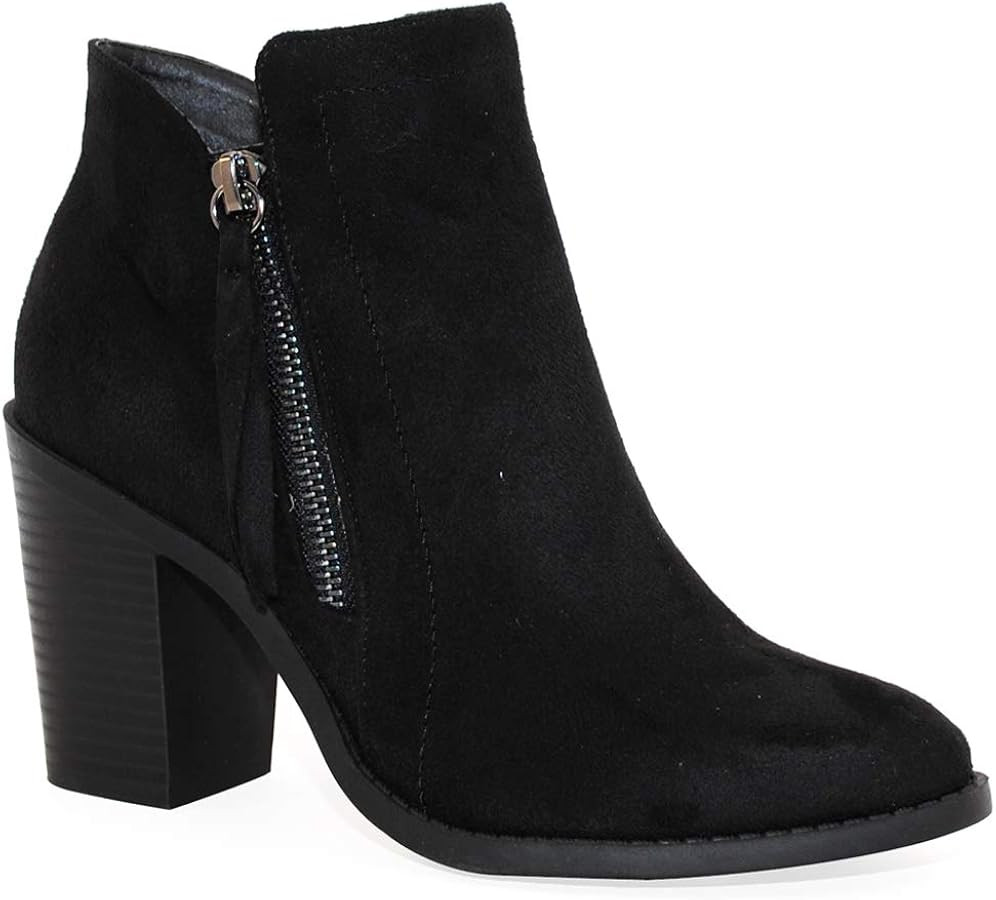 TRENDSUP Women's Fashion Side Zipper Booties | Amazon (US)