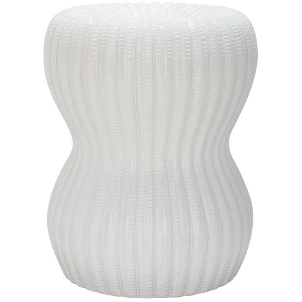 Safavieh Hour Glass Indoor/Outdoor Garden Patio Stool, White | Walmart (US)