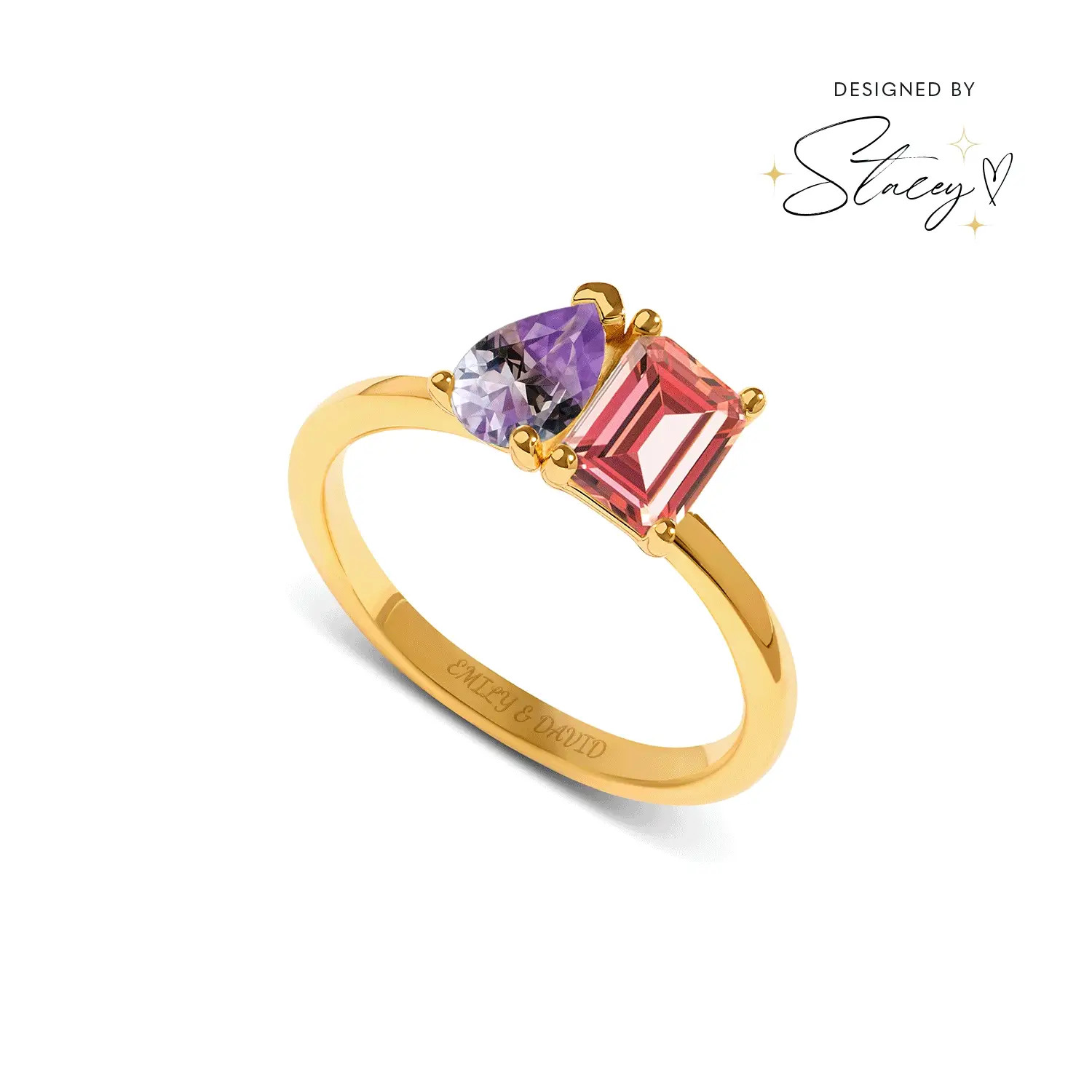Custom Toi Et Moi Birthstone Legacy Ring (Gold) | Abbott Lyon
