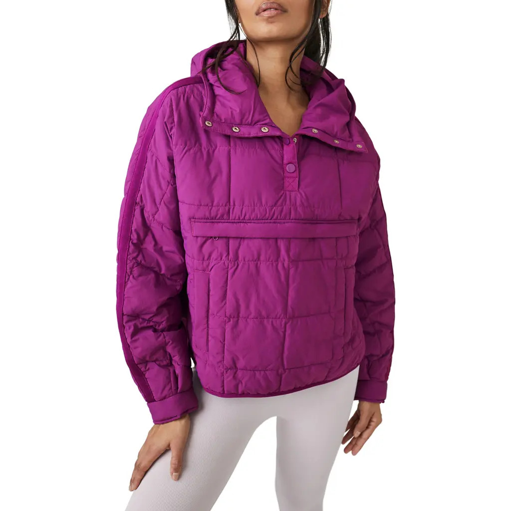 FP Movement by Free People FP Movement FP Movement Pippa Water Resistant Packable Pullover in Vivid Violet at Nordstrom, Size Small | Nordstrom