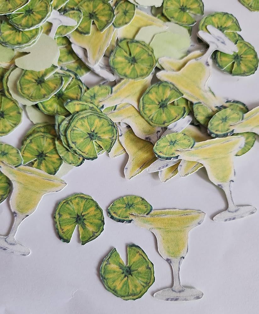 Margarita Glasses Confetti, Paper Limes, Margarita Party Table Decor, Margarita Month | Amazon (US)