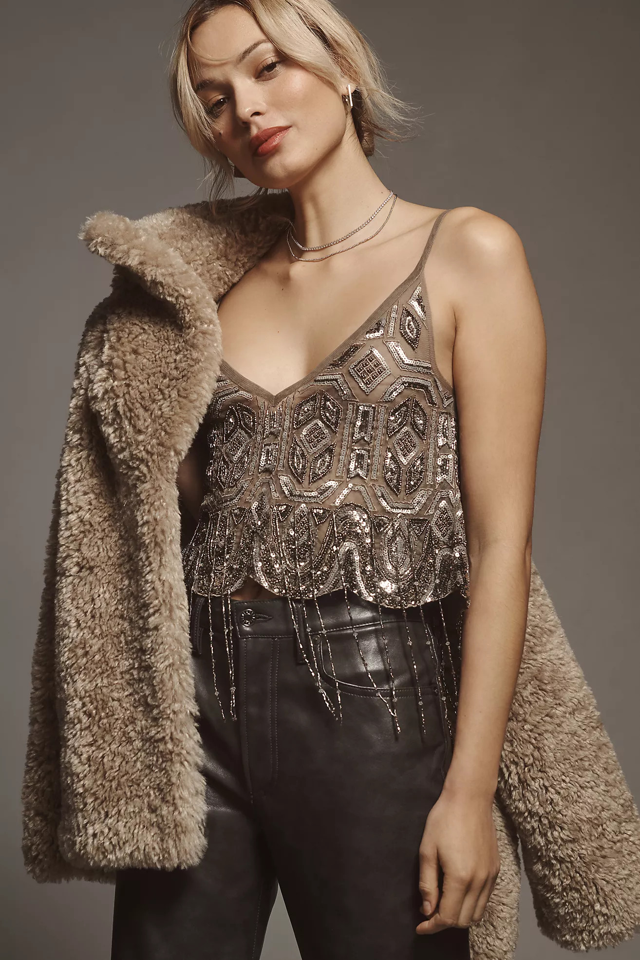 By Anthropologie Beaded Fringe Cami | Anthropologie (US)