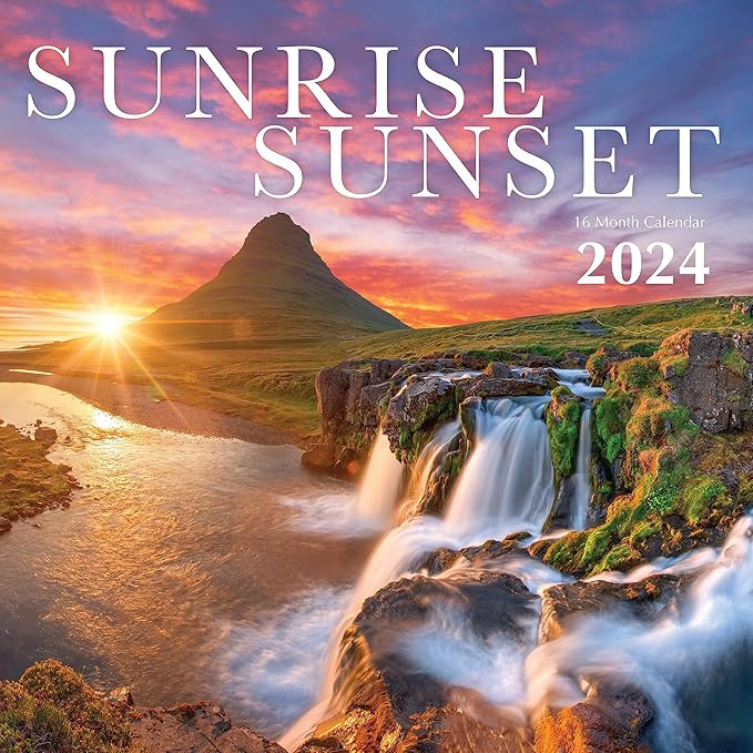 2024 Sunrise Sunset Hangable Monthly Wall Calendar - 12" x 12" - Sturdy & Thick Large Full Page 1... | Amazon (US)