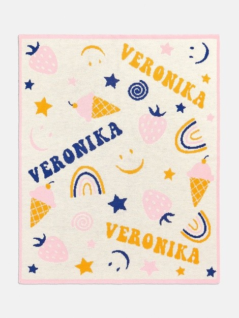 Sweet Tooth Kids' Blanket - Orange / Pink / Blue | BaubleBar (US)