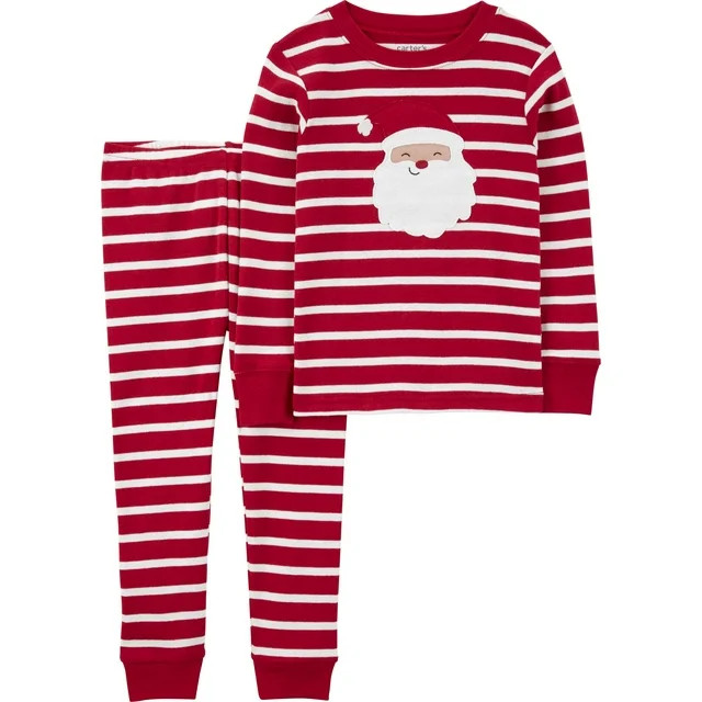 Carter's Child of Mine Toddler Holiday Pajama Set, 2-Piece, Sizes 12M-5T - Walmart.com | Walmart (US)