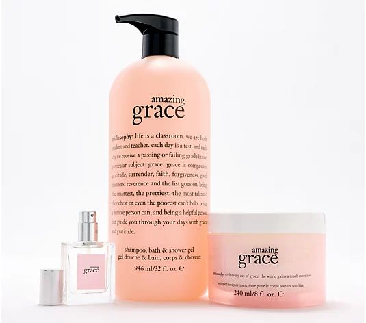 philosophy grace & love shower gel & creme 3-piece set | QVC