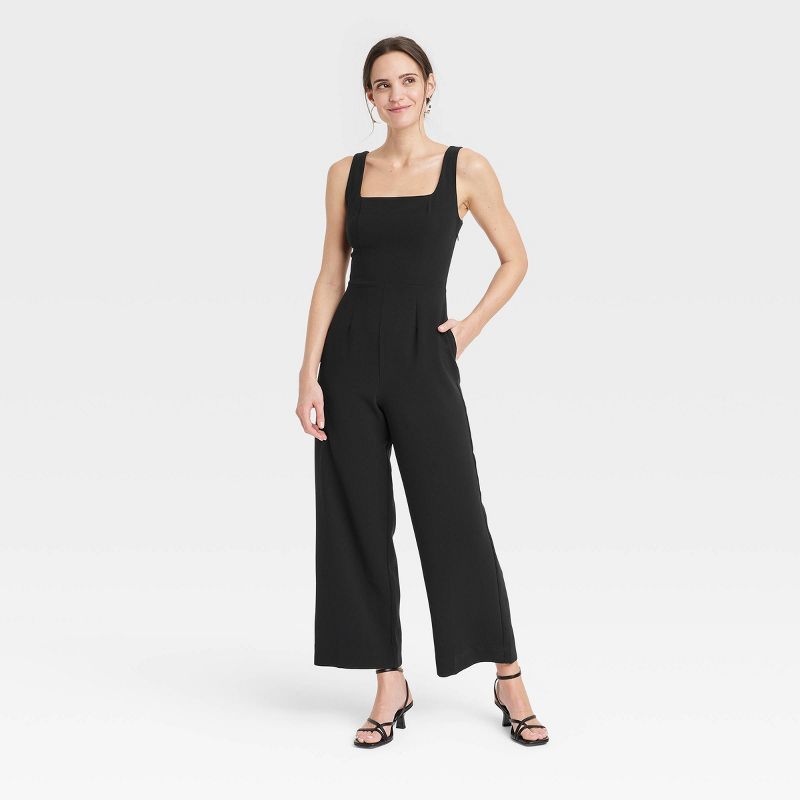Women's Maxi Jumpsuit - A New Day™ Black L | Target