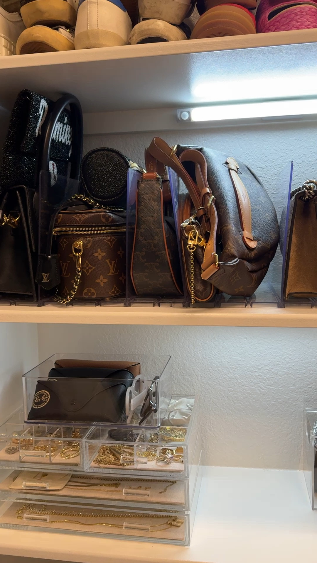 Sensor closet lights, rechargeable closet lights, cordless lights, closet organization, purse organizer, jewelry organizer 

#LTKsalealert #LTKhome #LTKfindsunder50