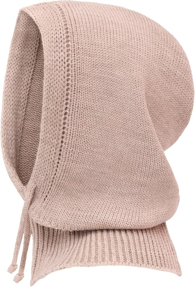 Lilax Hooded Scarf Hat for Women, Balaclava Knit Skull Cap Beanie Hat | Amazon (US)