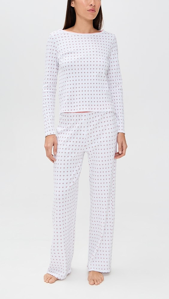 Ellie PJ Set in Floating Hearts | Shopbop