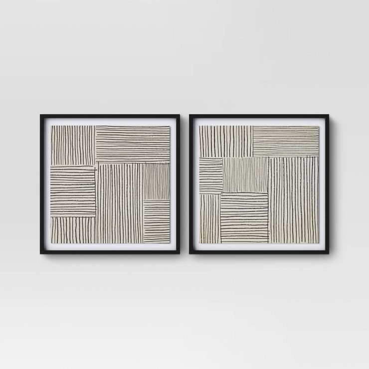 (Set of 2) 20" x 20" Abstract Lines Framed Print - Project 62™ | Target