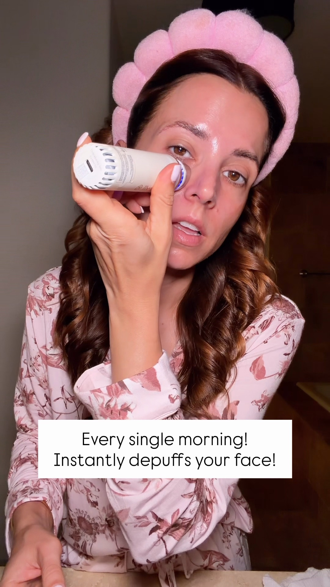 Every single morning! I love using this cold wand under my eyes + on my forehead and face to instantly depuff in the morning. Has heat settings, too! Wearing XS in matching pajama set.

#LTKselfcare #LTKmorningroutine #LTKBeauty