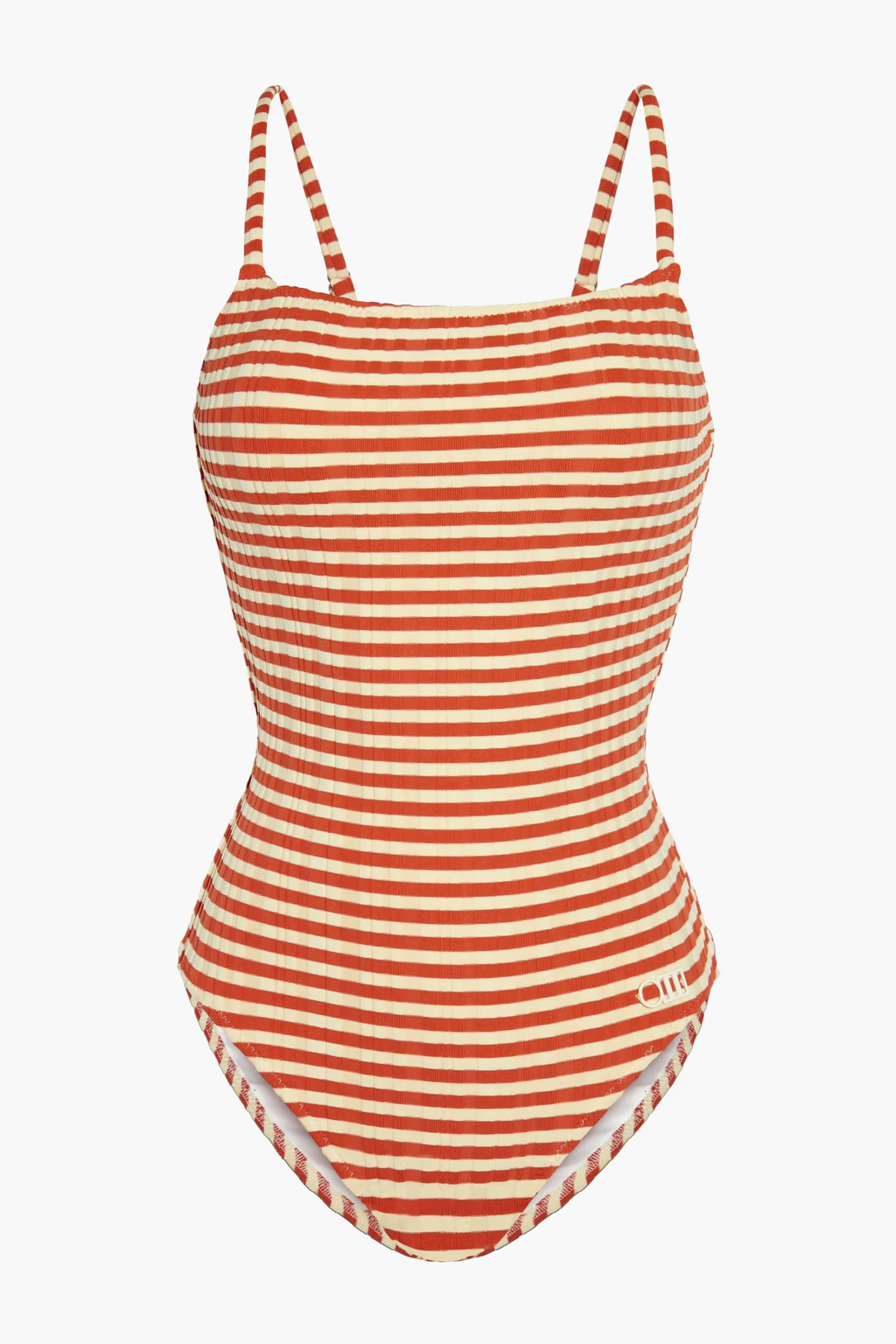 The Nina striped ribbed swimsuit | The Outnet (US and CA)