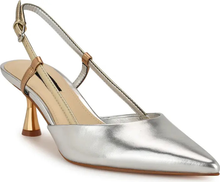 Rhonda Slingback Pointed Toe Kitten Heel Pump (Women) | Nordstrom