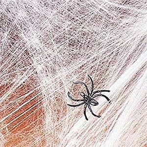 Cp 1 Pack White Stretchable Spider Web with Spider Cobwebs Halloween Decorations - Walmart.com | Walmart (US)