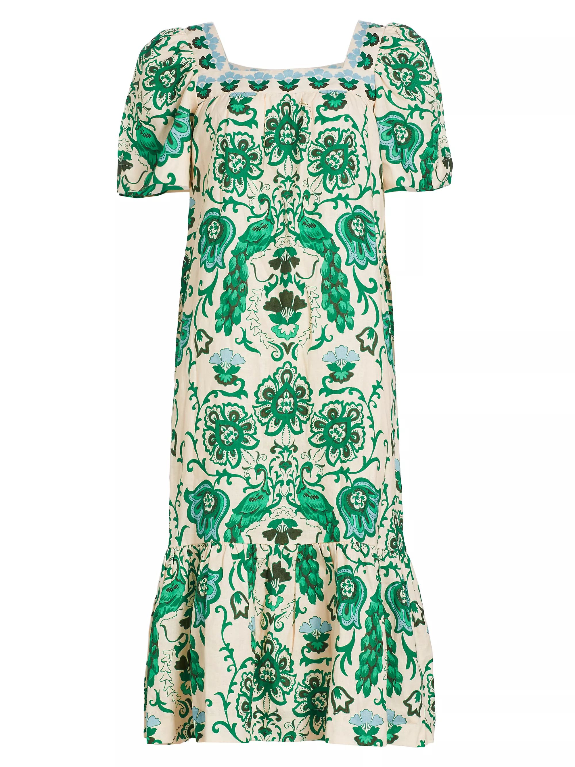 Chani Printed Linen Midi-Dress | Saks Fifth Avenue