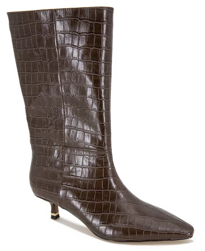Women's Meryl Kitten Heel Regular Calf Boots | Macy's