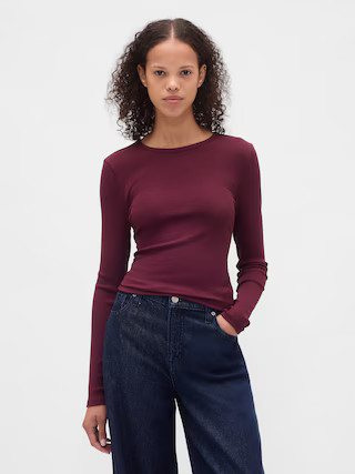 Modern Compact Rib Crop T-Shirt | Gap (US)