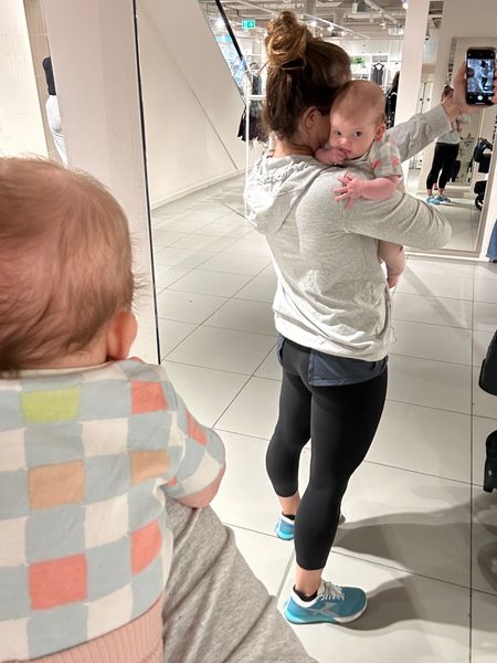 Workout ready with my plus one! 💪🏼✨ I am wearing the mallshow Women's Fleece Maternity Nursing Sweatshirt  but the rest of my luck is my maternity, which I haven’t – pieces from Lululemon H&M and Reebok. Lily is in John Lewis Baby. #lilyharper

#LTKkids #LTKbaby
