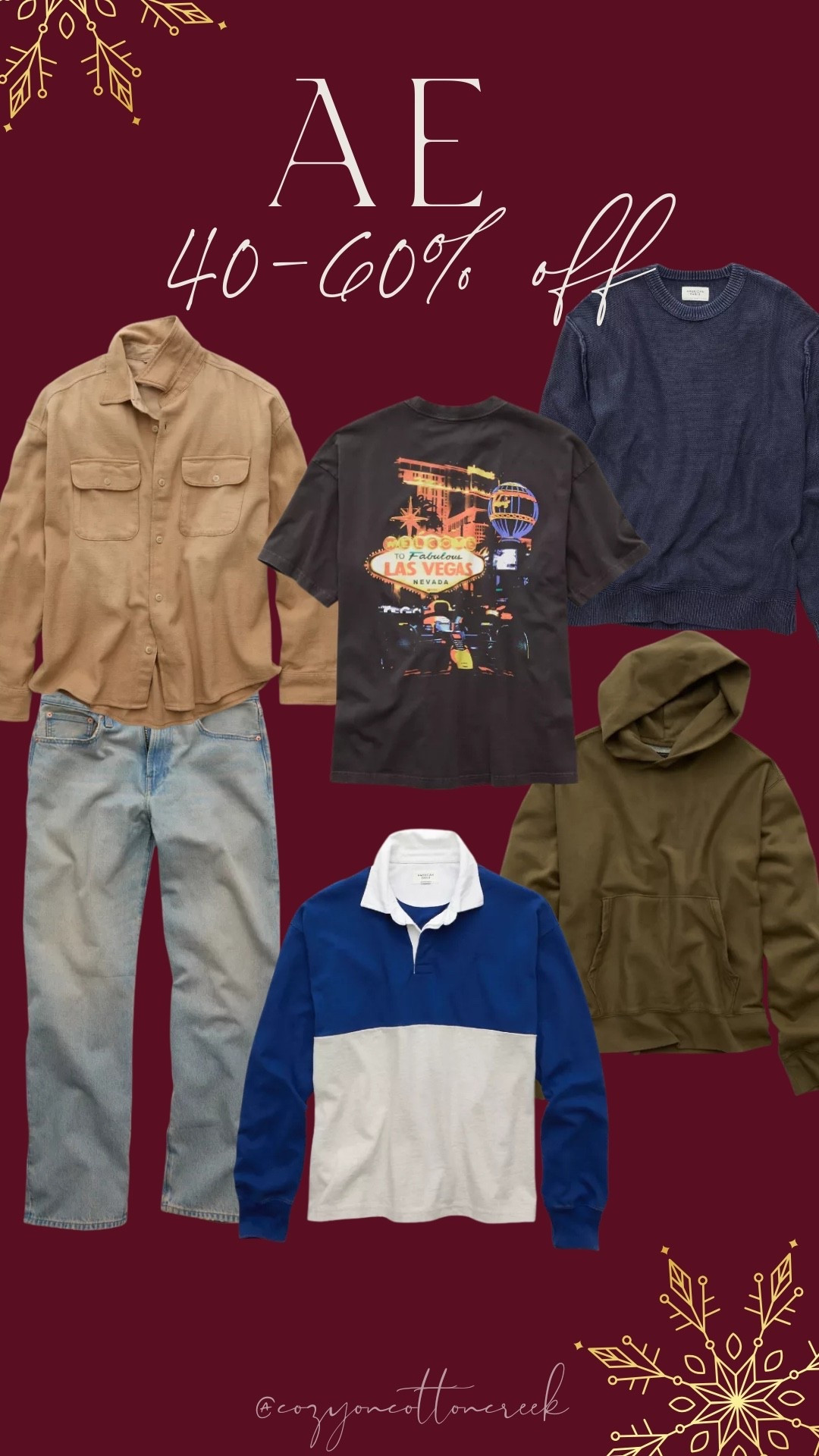 American Eagle 
40-60% off

#LTKSaleAlert #LTKFindsUnder50 #LTKGiftGuide