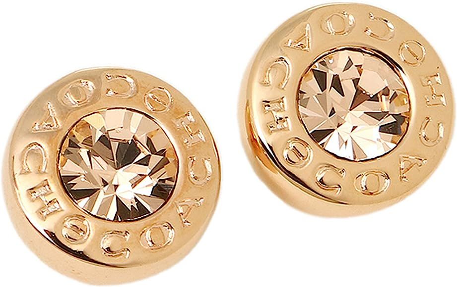 OPEN CIRCLE STONE STUD EARRING -ROSE GOLD- | Amazon (US)