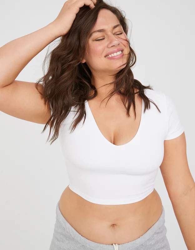 OFFLINE By Aerie Real Me V-Neck T-Shirt | Aerie