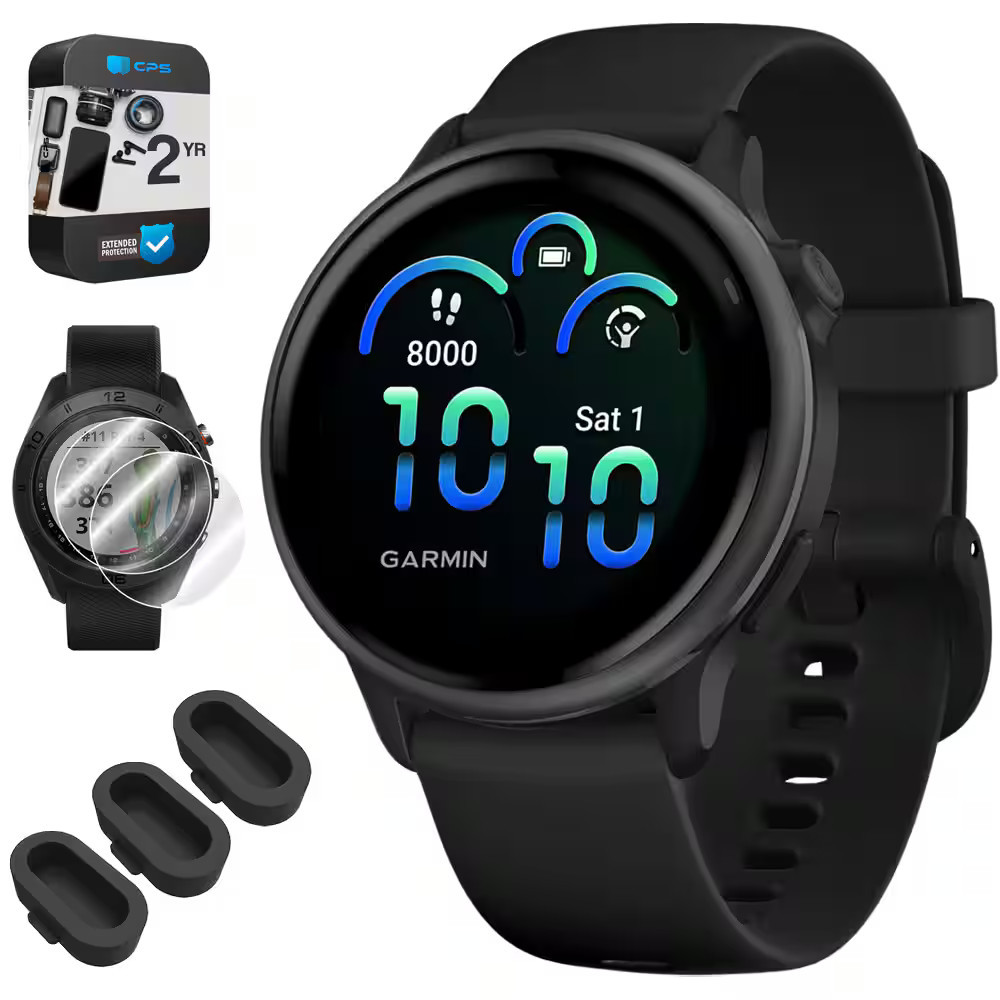 Garmin - VIVOACTIVE 6 Health & Fitness GPS Smartwatch + 2-Year Extended Warranty Accessory Bundle - Slate - (2025) | Best Buy U.S.