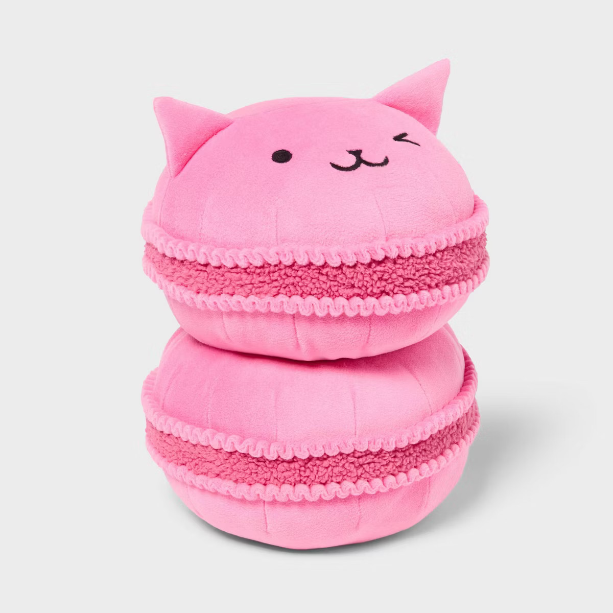 Cat Macaron Kids' Holiday Mini Weighted Plush Throw Pillow Light Pink - Pillowfort™ | Target