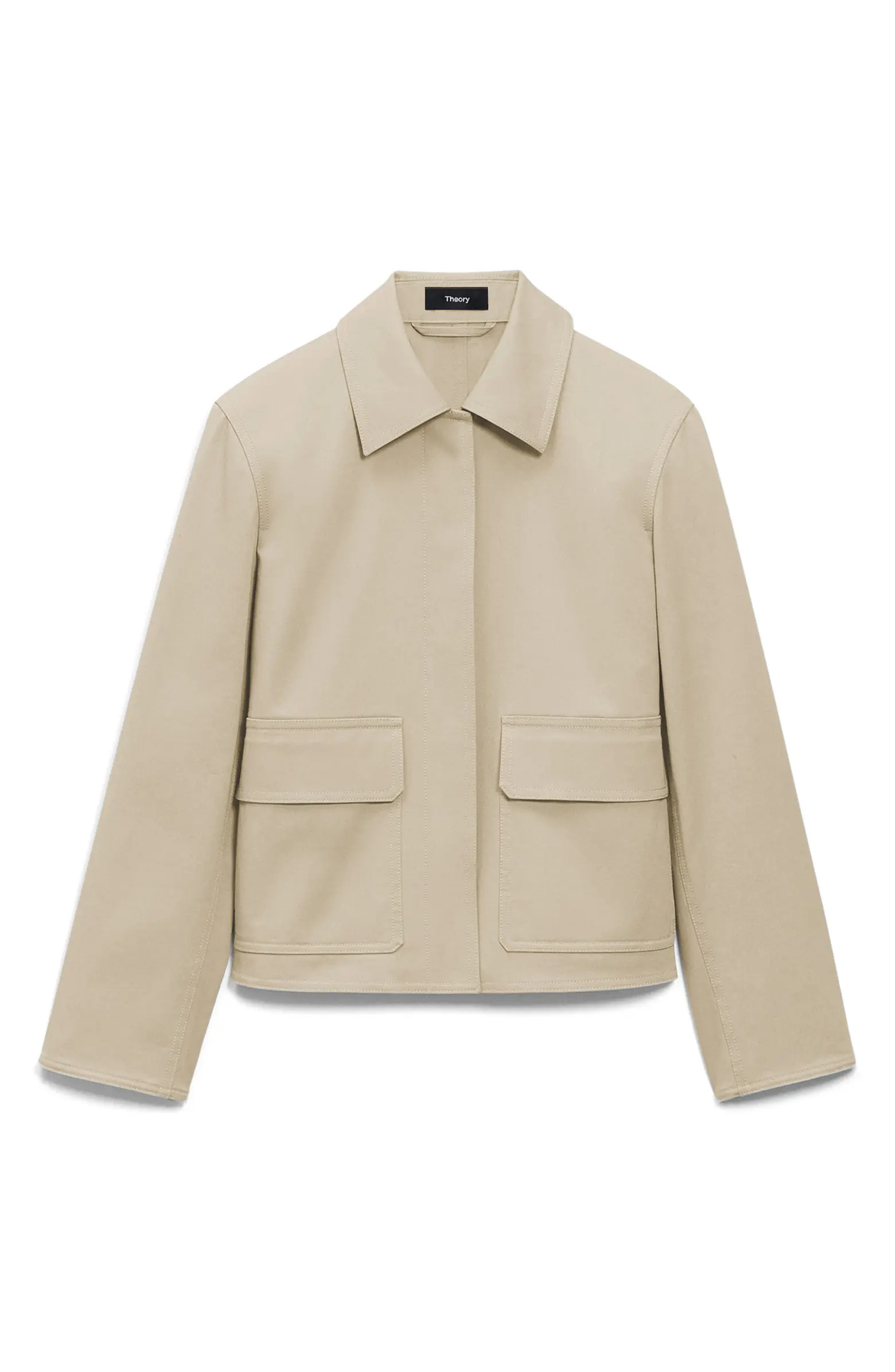 Theory Boxy Stretch Cotton Jacket | Nordstrom | Nordstrom