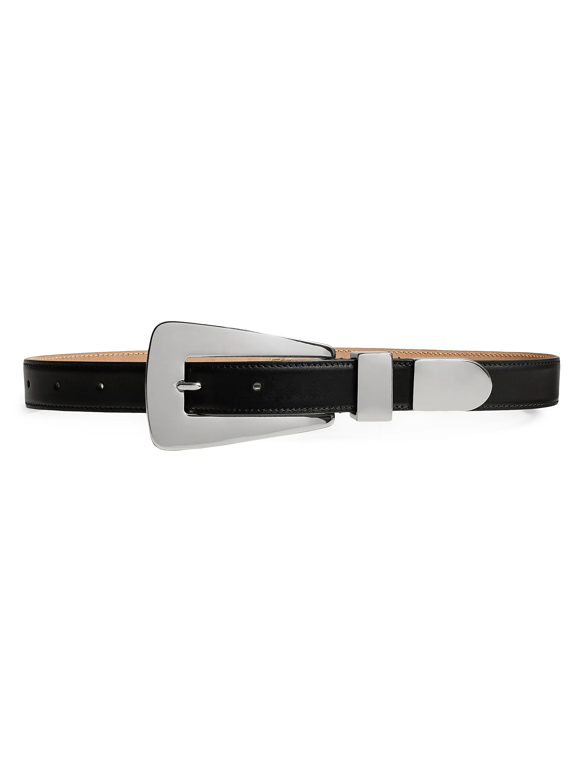 Lucca Statement Buckle Leather Belt | Saks Fifth Avenue
