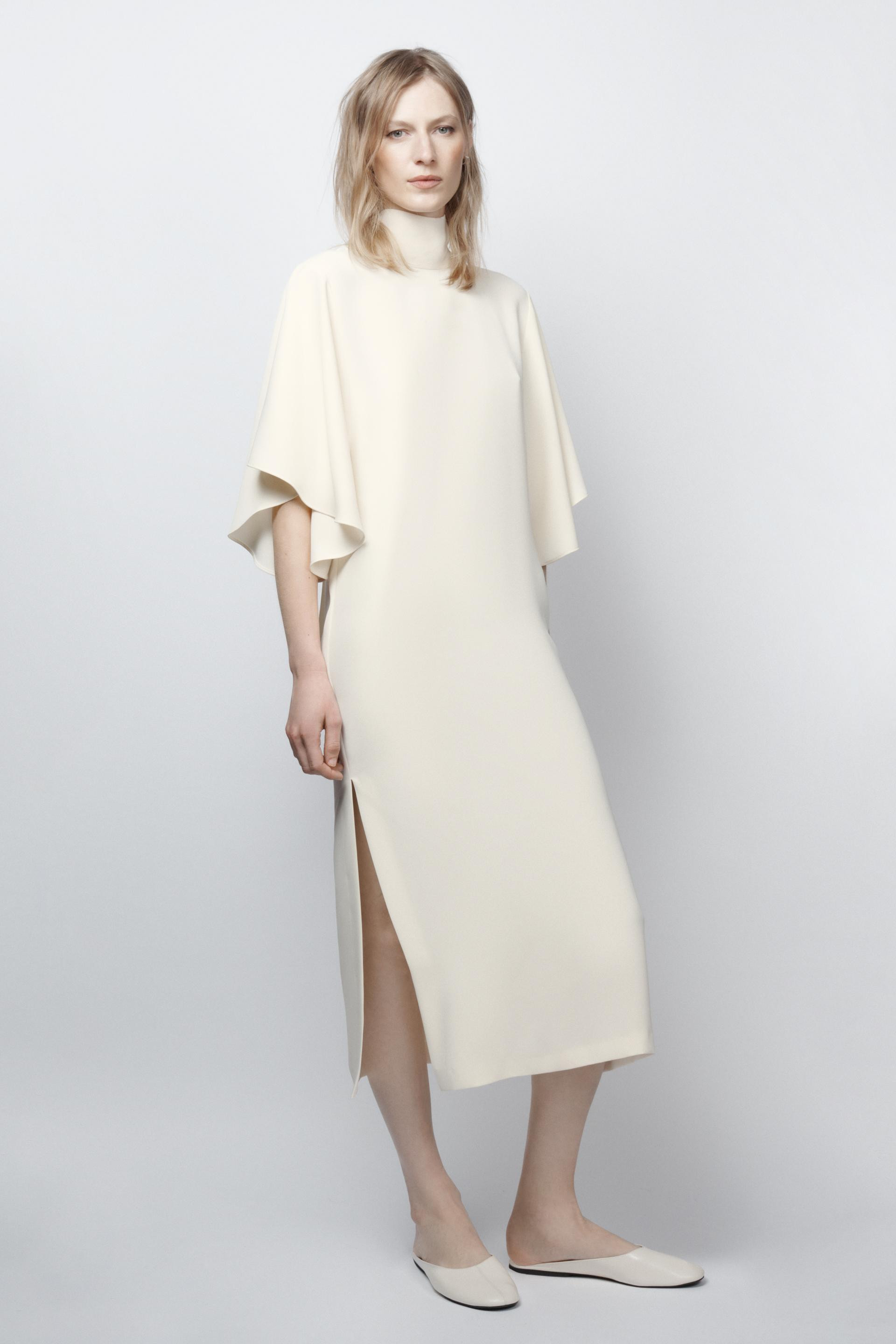 Zara - Zw Collection Flowing Midi Dress - Light Beige - Xl - Woman | Zara AU