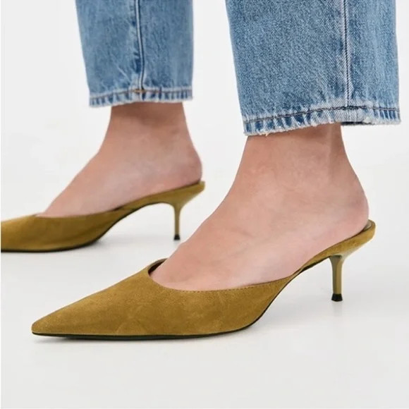 NEW Schutz Julie Suede Kitten Heel Mule Size 7 | Poshmark