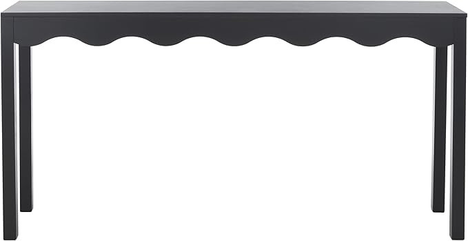 SAFAVIEH Home Collection Lilith Farmhouse French Country Matte Black Wavy Console Table for Entry... | Amazon (US)