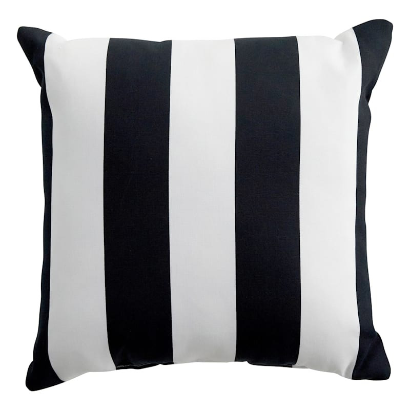 Onyx Awning Striped Outdoor Pillow, 16" | At Home