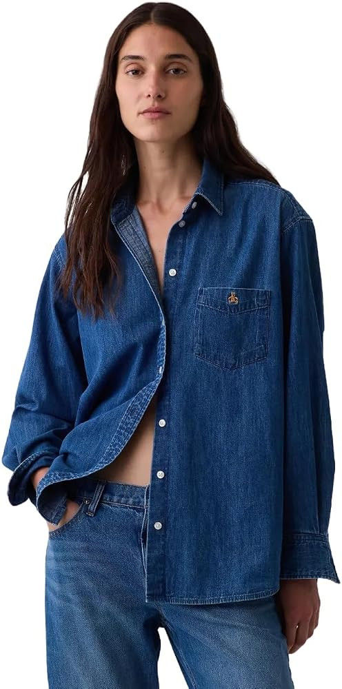 GAP Women's Oversized Denim Shirt | Amazon (US)